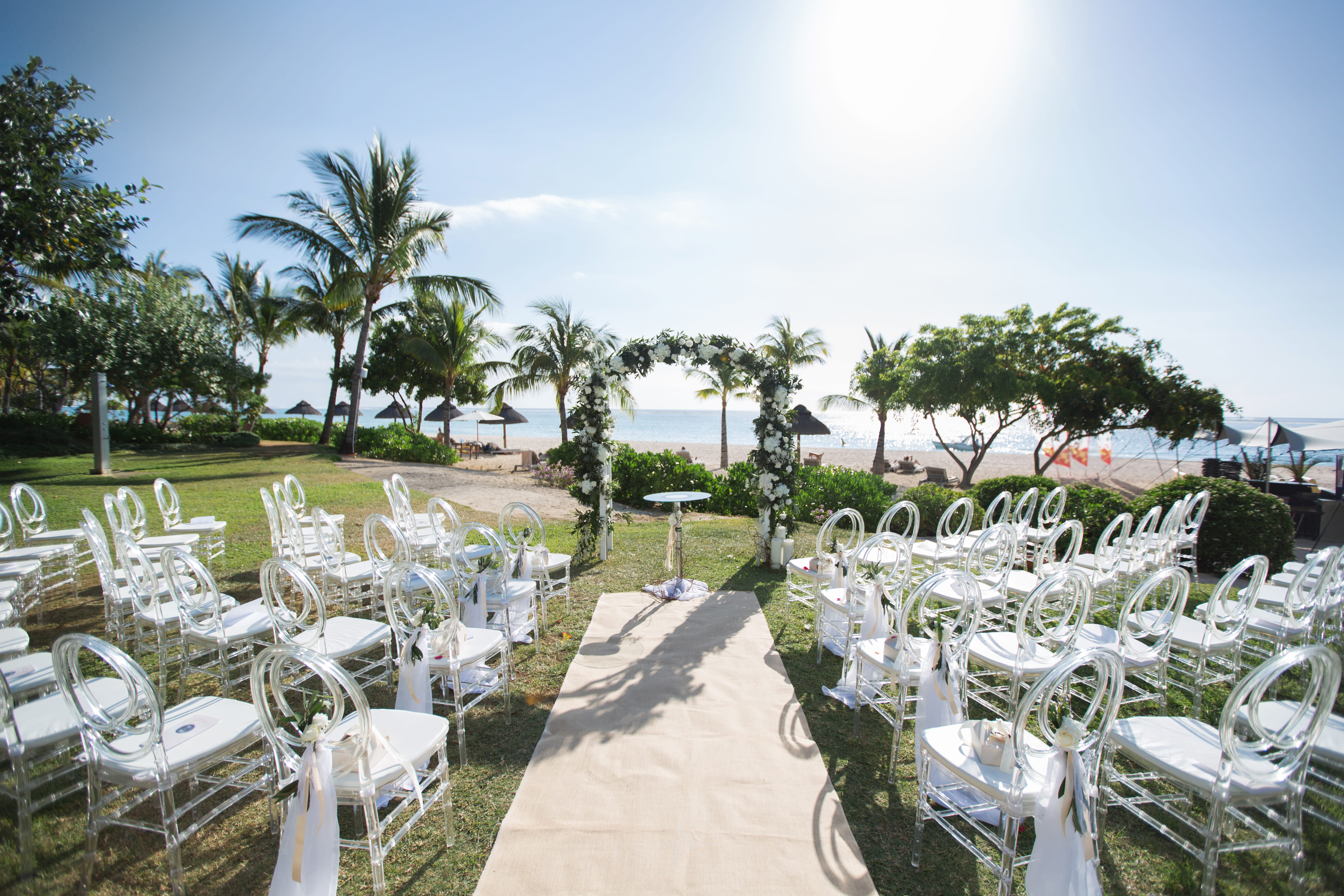 Romantic wedding couple in Bali enjoying their special day